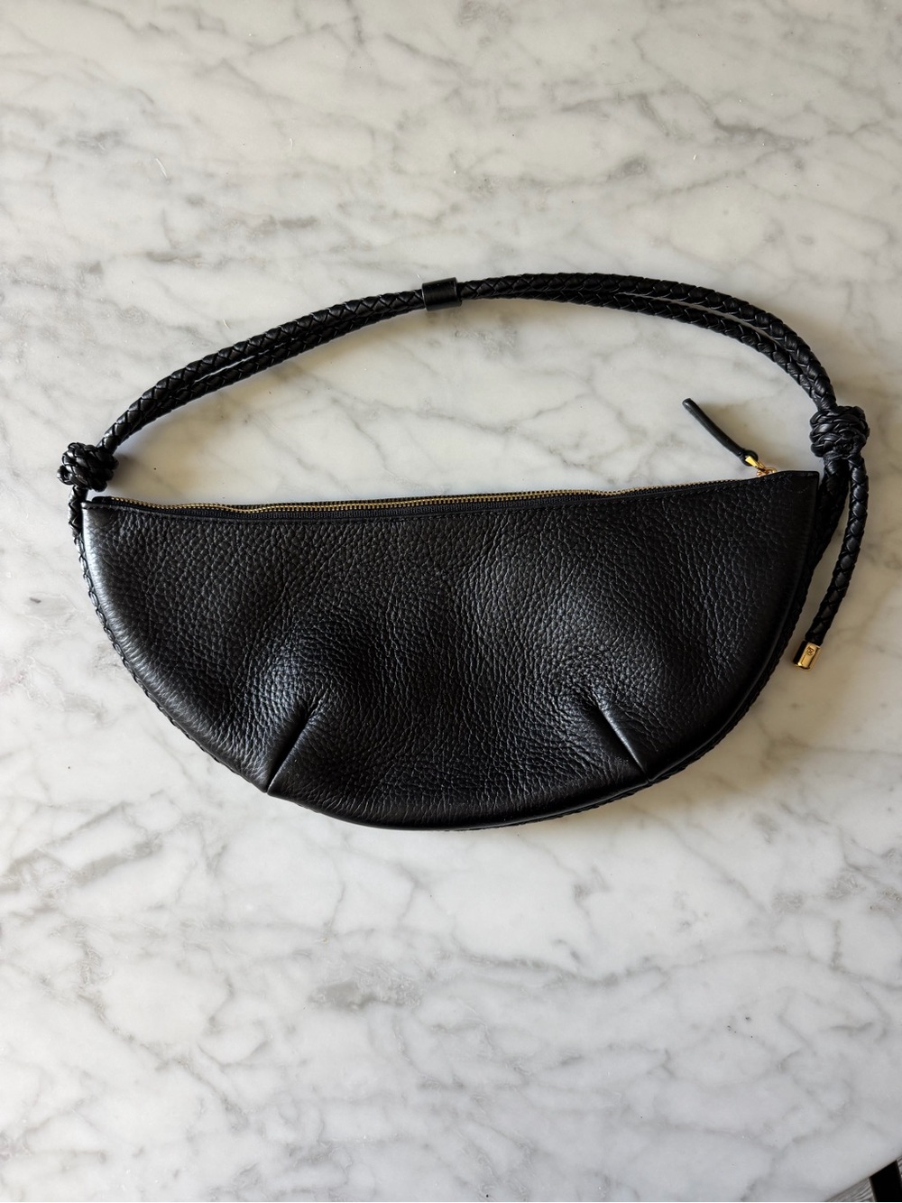 MADEWELL - Bolo Shoulder Bag - Black Half-Moon Shape - Leather - Picture 7 of 9